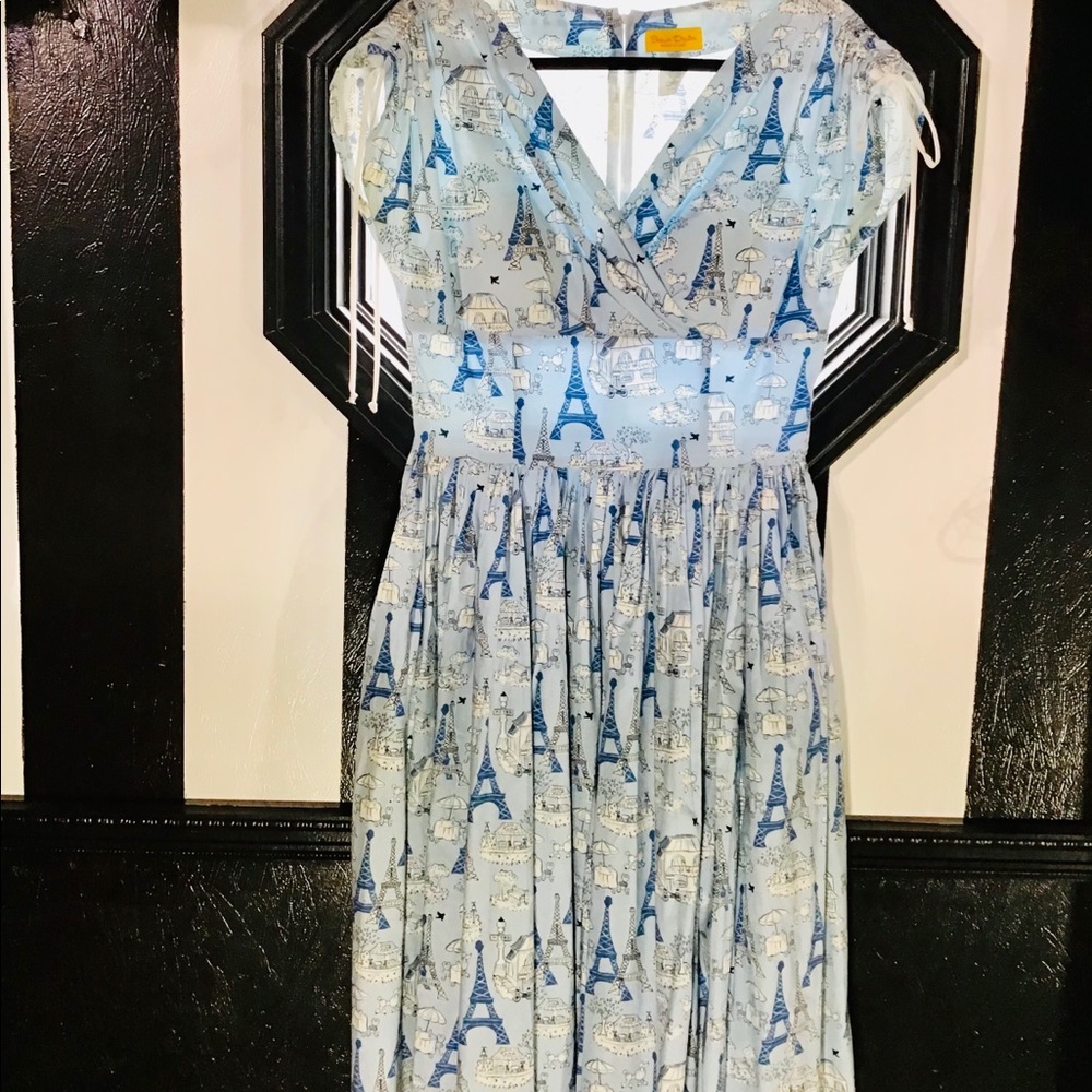 Bernie Dexter Blue Paris Poodle Dress